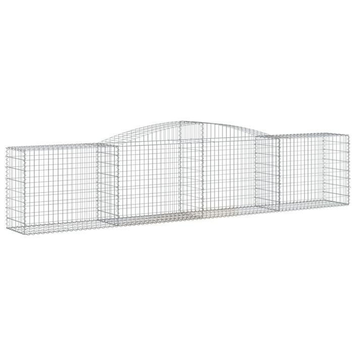 Paniers à gabions arqués 10 pcs 400x50x80/100 cm Fer galvanisé - Photo n°3