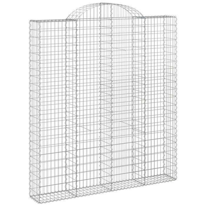 Paniers à gabions arqués 11 pcs 200x30x220/240 cm fer galvanisé - Photo n°3