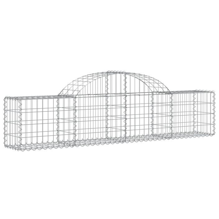 Paniers à gabions arqués 11 pcs 200x30x40/60 cm Fer galvanisé - Photo n°3