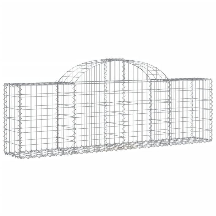 Paniers à gabions arqués 11 pcs 200x30x60/80 cm Fer galvanisé - Photo n°3