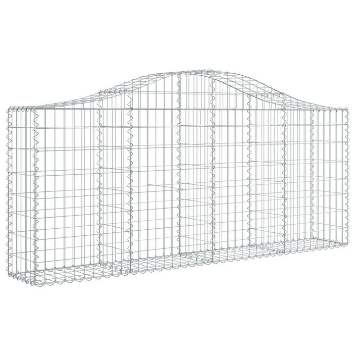 Paniers à gabions arqués 11 pcs 200x30x80/100 cm Fer galvanisé - Photo n°3