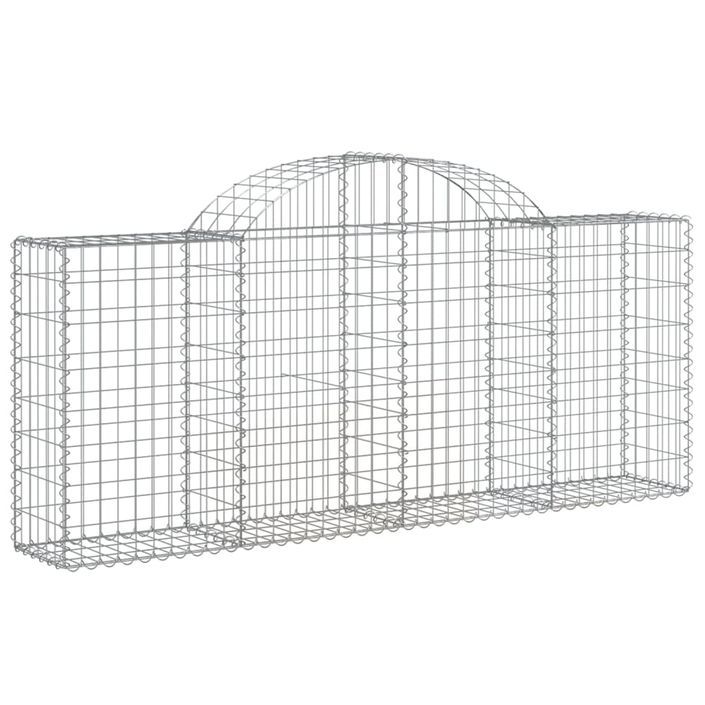 Paniers à gabions arqués 11 pcs 200x30x80/100 cm Fer galvanisé - Photo n°3