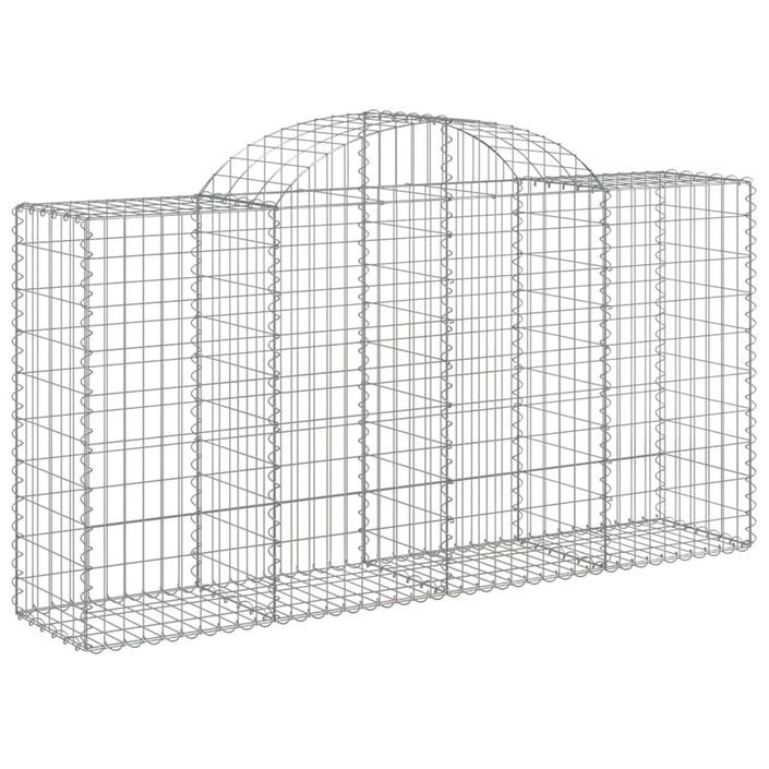 Paniers à gabions arqués 11 pcs 200x50x100/120 cm fer galvanisé - Photo n°3