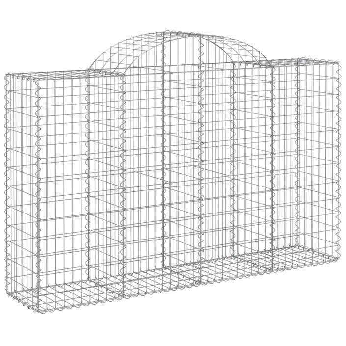 Paniers à gabions arqués 11 pcs 200x50x120/140 cm Fer galvanisé - Photo n°3