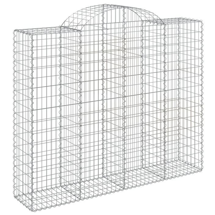 Paniers à gabions arqués 11 pcs 200x50x160/180 cm Fer galvanisé - Photo n°3