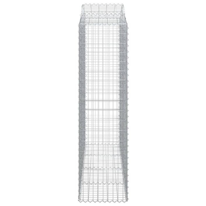 Paniers à gabions arqués 11 pcs 200x50x180/200 cm Fer galvanisé - Photo n°5