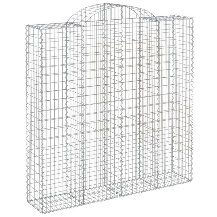 Paniers à gabions arqués 11 pcs 200x50x200/220 cm Fer galvanisé - Photo n°3