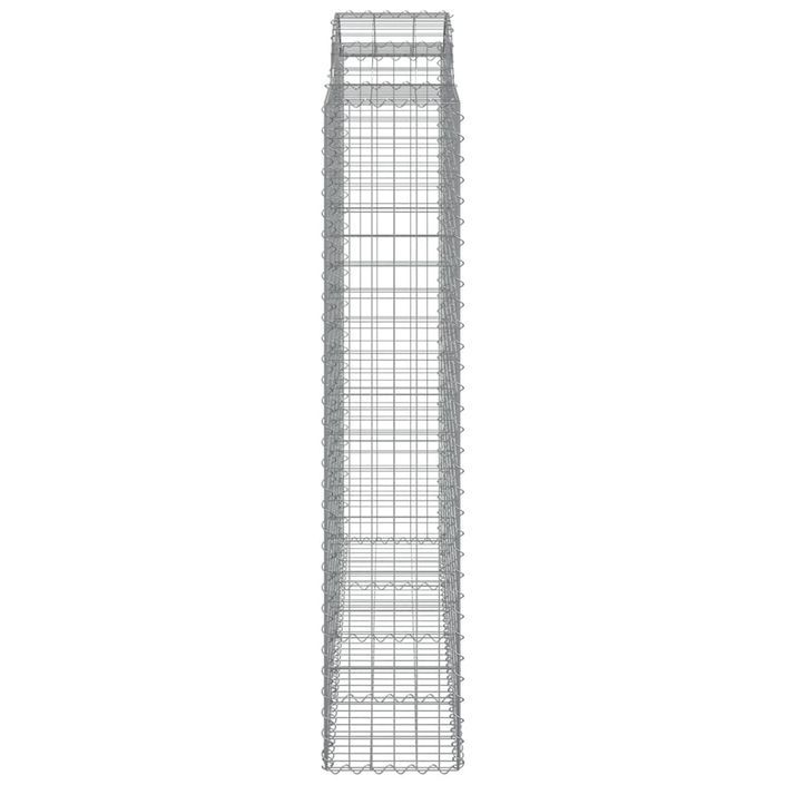 Paniers à gabions arqués 11 pcs 200x50x200/220 cm Fer galvanisé - Photo n°5