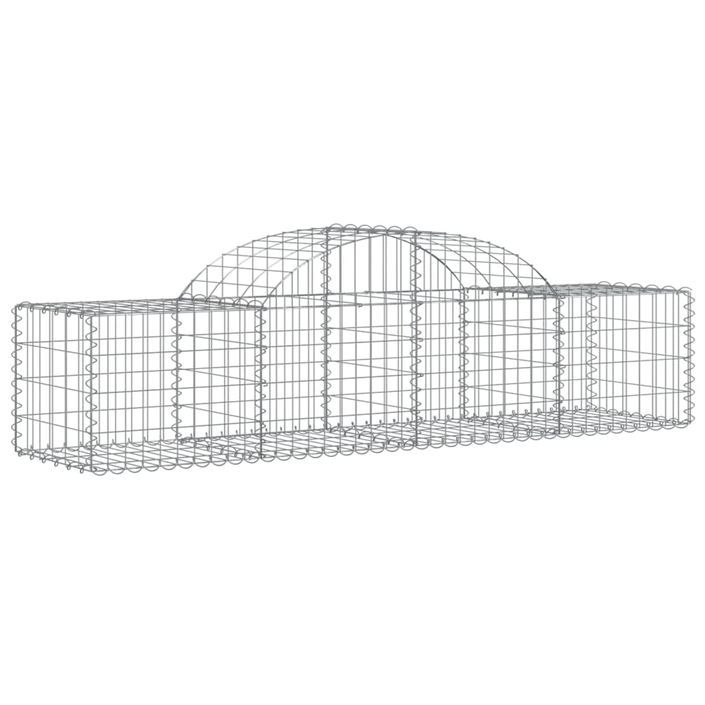 Paniers à gabions arqués 11 pcs 200x50x40/60 cm fer galvanisé - Photo n°3