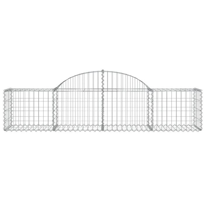 Paniers à gabions arqués 11 pcs 200x50x40/60 cm fer galvanisé - Photo n°4