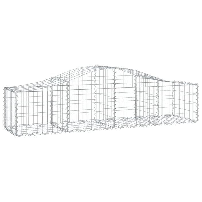 Paniers à gabions arqués 11 pcs 200x50x40/60 cm fer galvanisé - Photo n°3