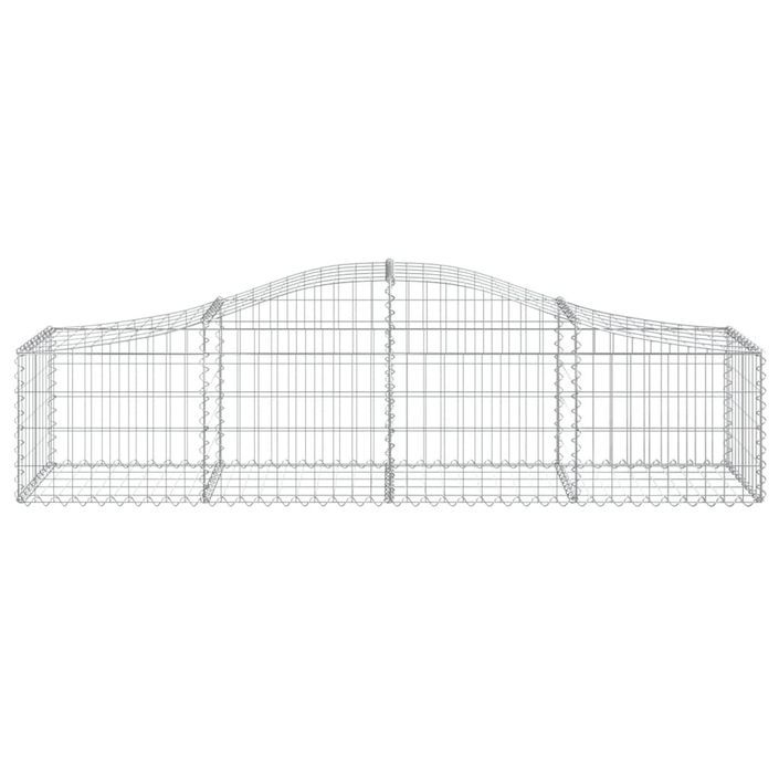 Paniers à gabions arqués 11 pcs 200x50x40/60 cm fer galvanisé - Photo n°4