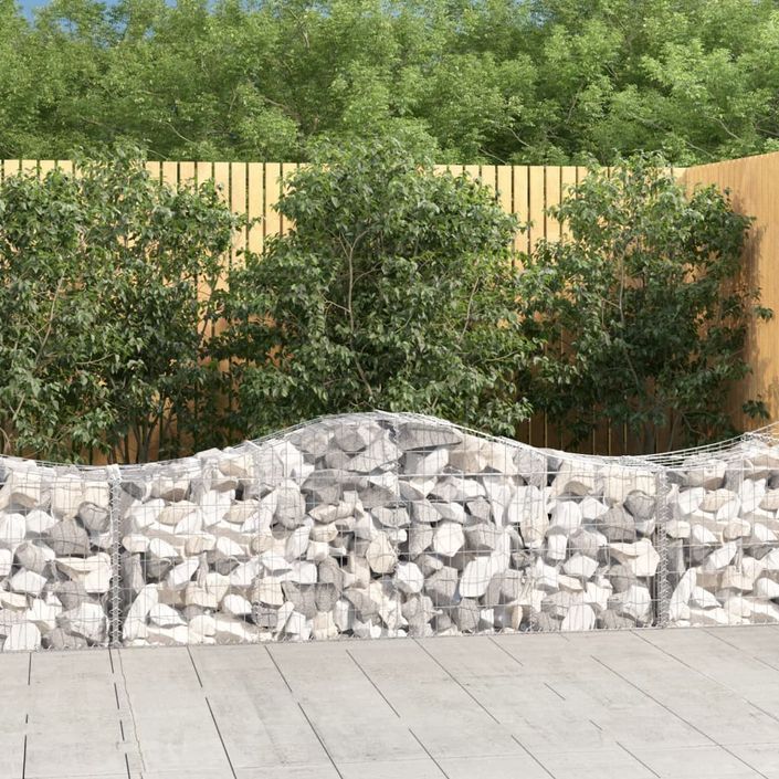 Paniers à gabions arqués 11 pcs 200x50x60/80 cm Fer galvanisé - Photo n°1