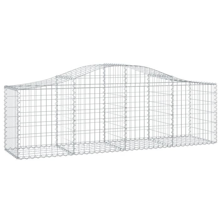 Paniers à gabions arqués 11 pcs 200x50x60/80 cm Fer galvanisé - Photo n°3