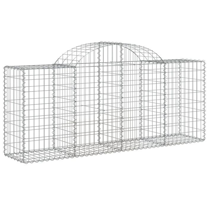 Paniers à gabions arqués 11 pcs 200x50x80/100 cm Fer galvanisé - Photo n°3