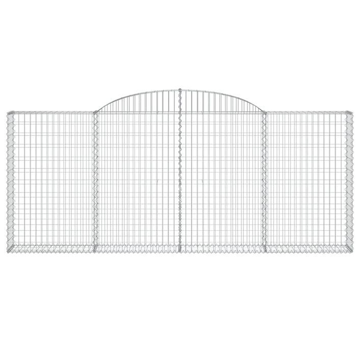 Paniers à gabions arqués 11 pcs 300x30x120/140 cm fer galvanisé - Photo n°4