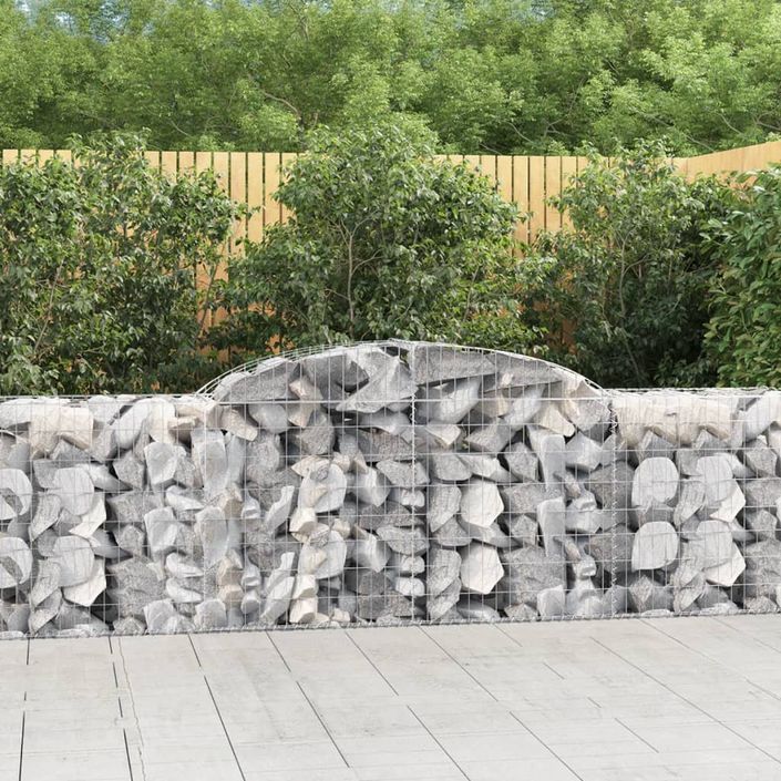 Paniers à gabions arqués 11 pcs 300x50x80/100 cm fer galvanisé - Photo n°1