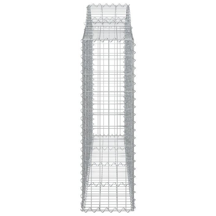 Paniers à gabions arqués 12 pcs 200x30x100/120 cm Fer galvanisé - Photo n°5