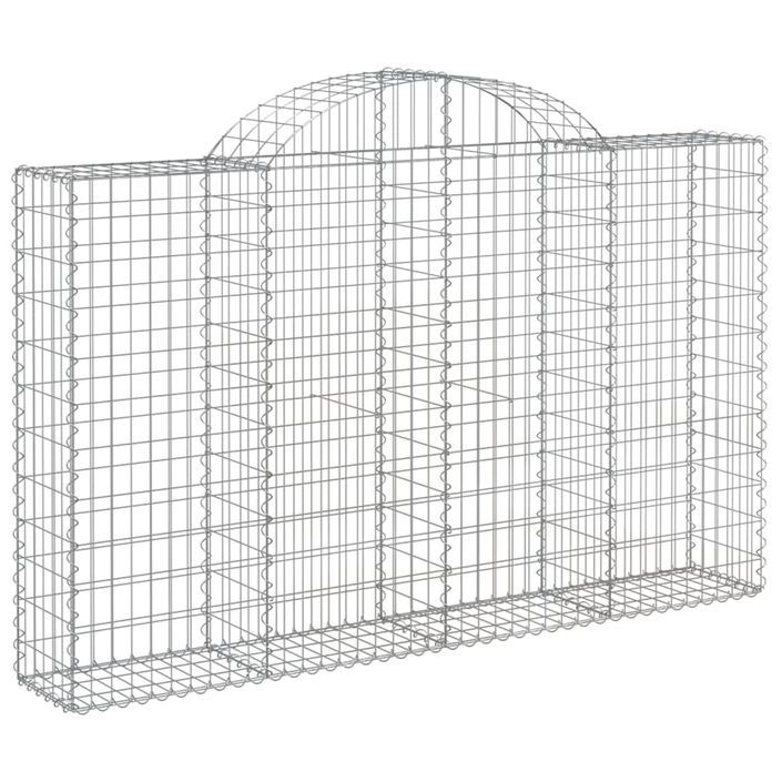 Paniers à gabions arqués 12 pcs 200x30x120/140 cm Fer galvanisé - Photo n°3