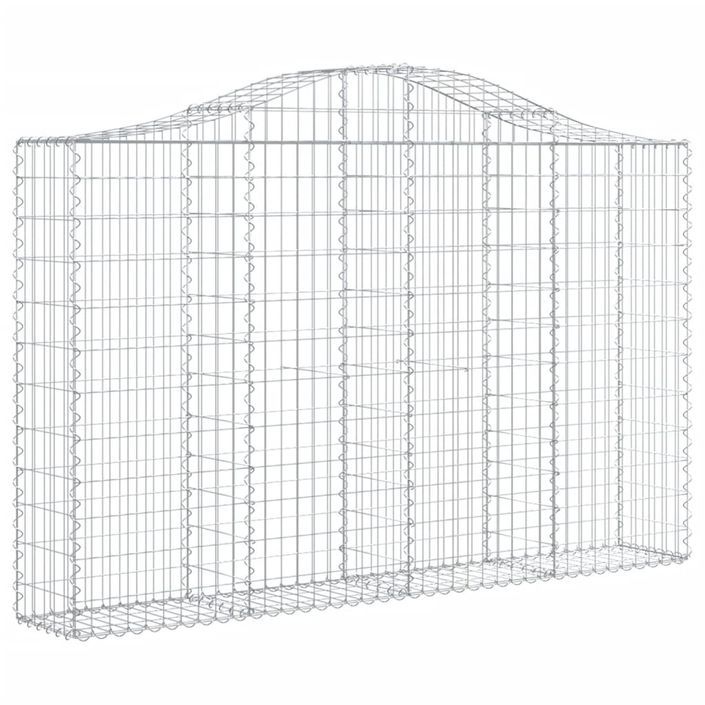 Paniers à gabions arqués 12 pcs 200x30x120/140 cm Fer galvanisé - Photo n°3