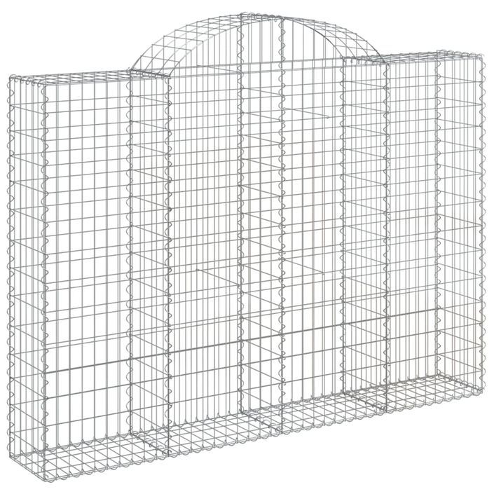 Paniers à gabions arqués 12 pcs 200x30x140/160 cm Fer galvanisé - Photo n°3