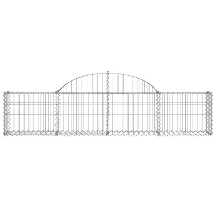 Paniers à gabions arqués 12 pcs 200x30x40/60 cm Fer galvanisé - Photo n°4