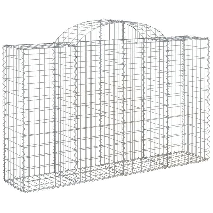 Paniers à gabions arqués 12 pcs 200x50x120/140 cm Fer galvanisé - Photo n°3