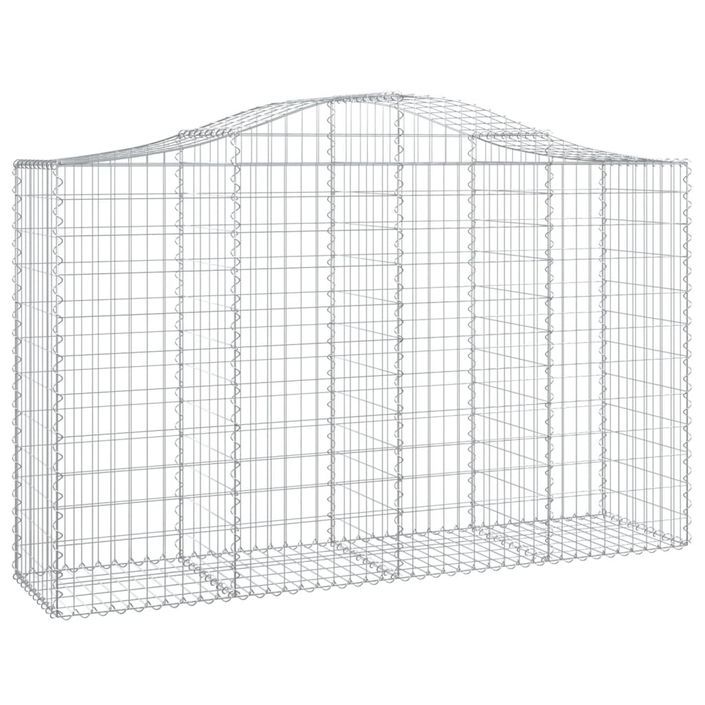 Paniers à gabions arqués 12 pcs 200x50x120/140 cm Fer galvanisé - Photo n°3