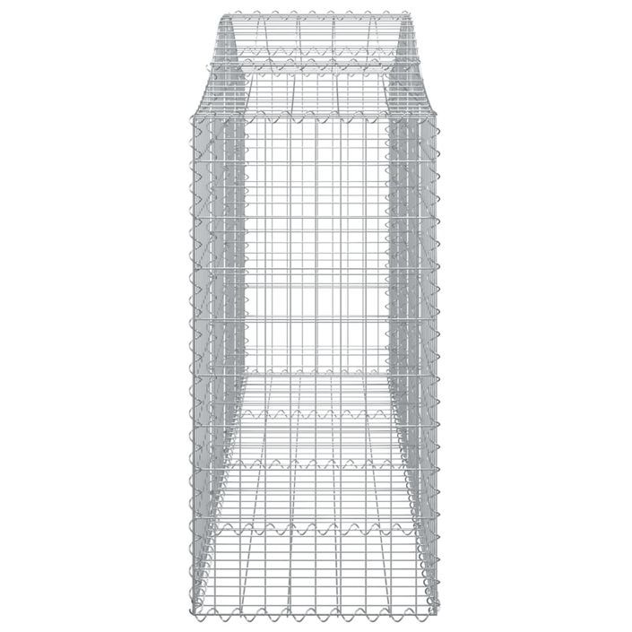 Paniers à gabions arqués 12 pcs 200x50x120/140 cm Fer galvanisé - Photo n°5