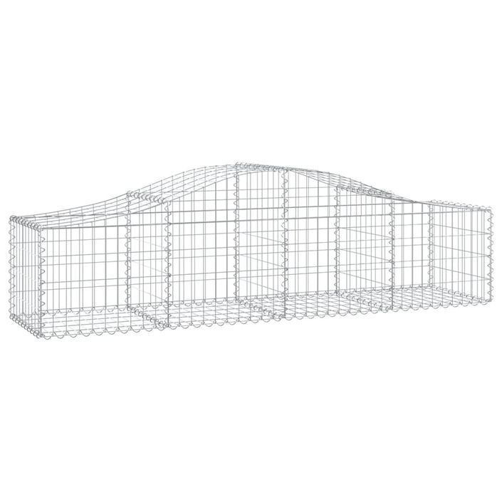 Paniers à gabions arqués 12 pcs 200x50x40/60 cm fer galvanisé - Photo n°3