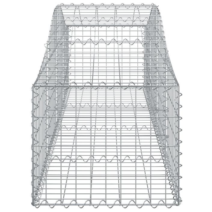 Paniers à gabions arqués 12 pcs 200x50x40/60 cm fer galvanisé - Photo n°5