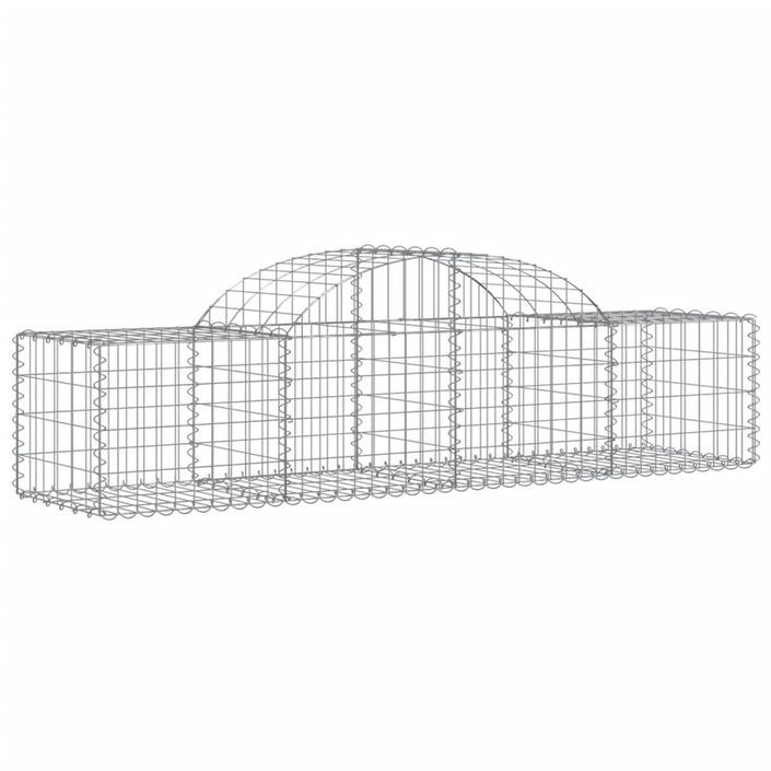 Paniers à gabions arqués 12 pcs 200x50x40/60 cm fer galvanisé - Photo n°3