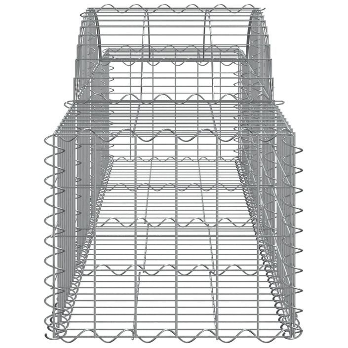 Paniers à gabions arqués 12 pcs 200x50x40/60 cm fer galvanisé - Photo n°5