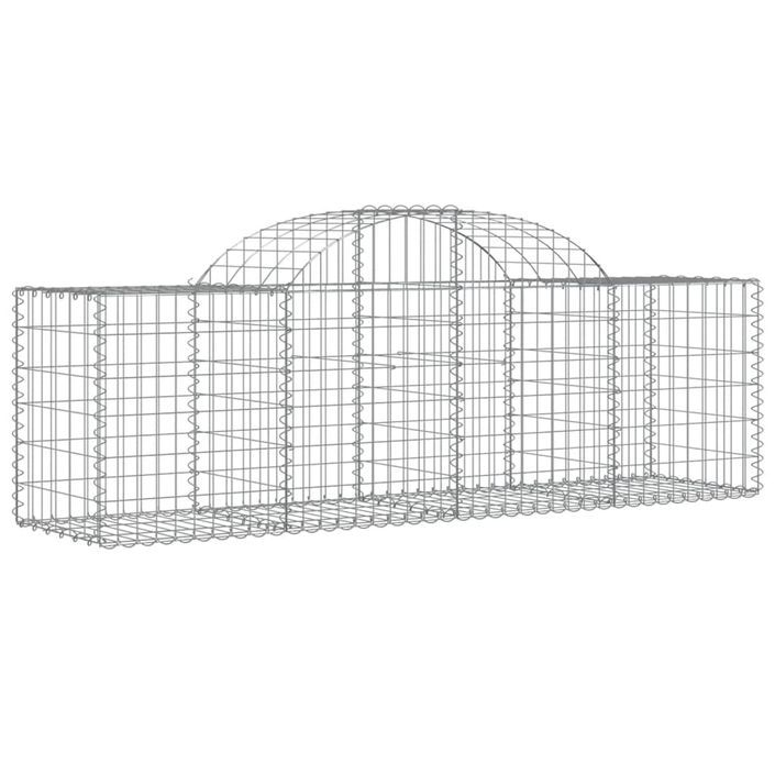 Paniers à gabions arqués 12 pcs 200x50x60/80 cm Fer galvanisé - Photo n°3