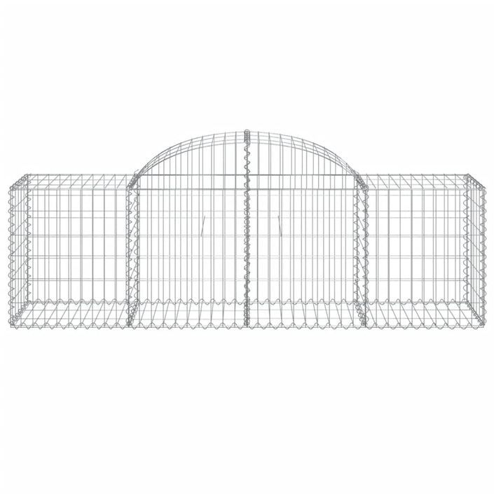 Paniers à gabions arqués 12 pcs 200x50x60/80 cm Fer galvanisé - Photo n°4