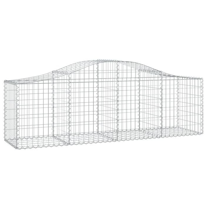 Paniers à gabions arqués 12 pcs 200x50x60/80 cm Fer galvanisé - Photo n°3