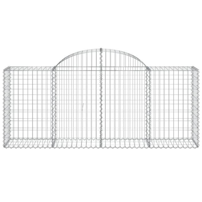 Paniers à gabions arqués 12 pcs 200x50x80/100 cm Fer galvanisé - Photo n°4