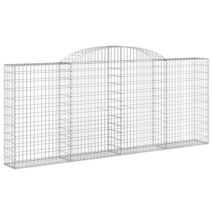 Paniers à gabions arqués 12 pcs 300x30x120/140 cm fer galvanisé - Photo n°3