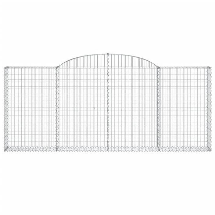 Paniers à gabions arqués 12 pcs 300x30x120/140 cm fer galvanisé - Photo n°4