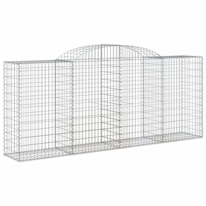 Paniers à gabions arqués 12 pcs 300x50x120/140 cm fer galvanisé - Photo n°3