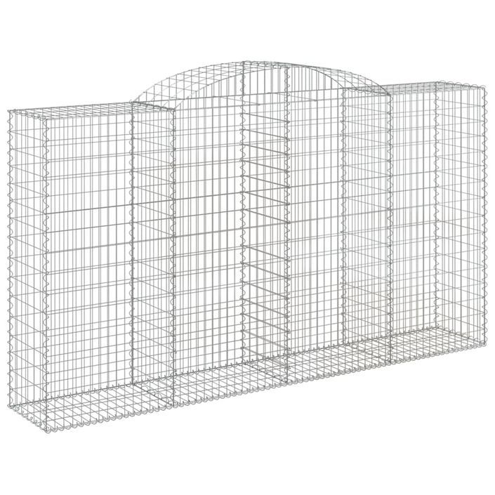 Paniers à gabions arqués 12 pcs 300x50x160/180 cm fer galvanisé - Photo n°3