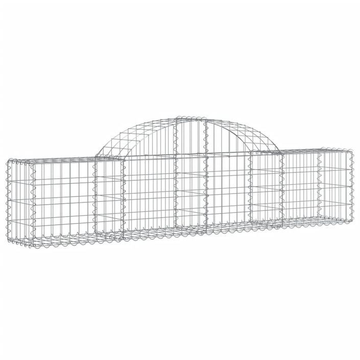 Paniers à gabions arqués 13 pcs 200x30x40/60 cm Fer galvanisé - Photo n°3