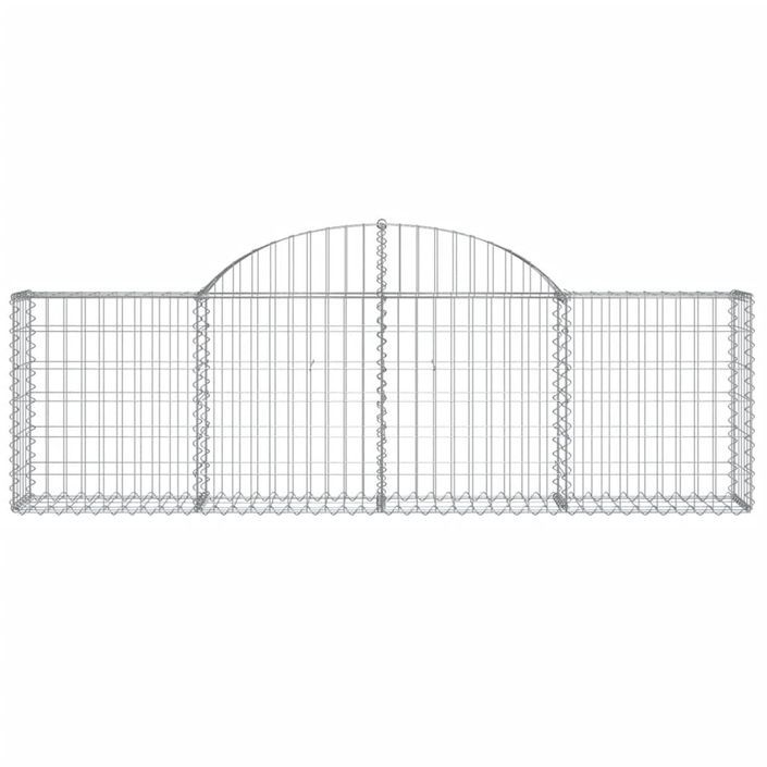 Paniers à gabions arqués 13 pcs 200x30x60/80 cm Fer galvanisé - Photo n°4