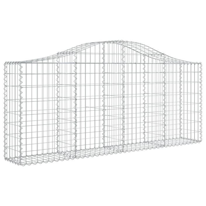 Paniers à gabions arqués 13 pcs 200x30x80/100 cm Fer galvanisé - Photo n°3