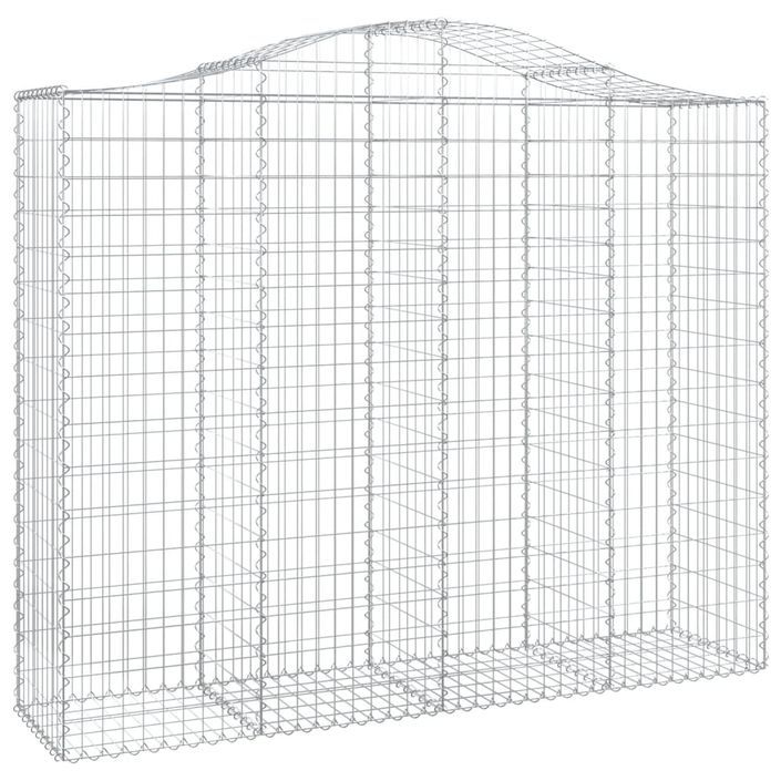 Paniers à gabions arqués 13 pcs 200x50x160/180 cm Fer galvanisé - Photo n°3