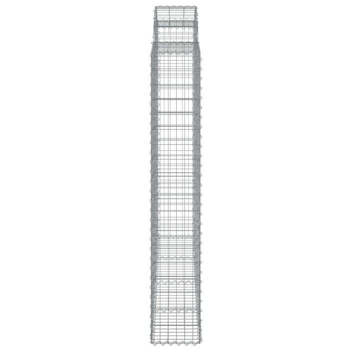 Paniers à gabions arqués 13 pcs 200x50x180/200 cm Fer galvanisé - Photo n°5