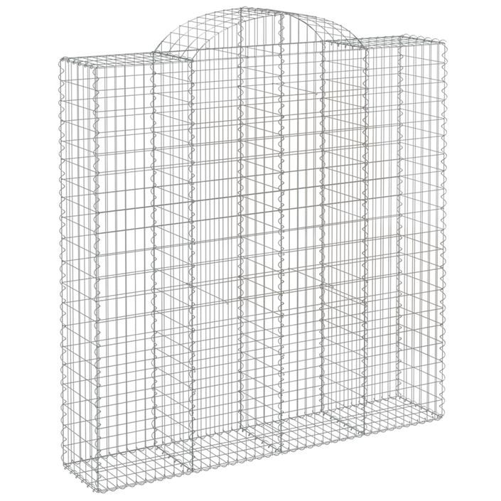 Paniers à gabions arqués 13 pcs 200x50x200/220 cm Fer galvanisé - Photo n°3