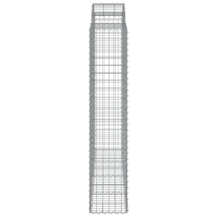 Paniers à gabions arqués 13 pcs 200x50x200/220 cm Fer galvanisé - Photo n°5