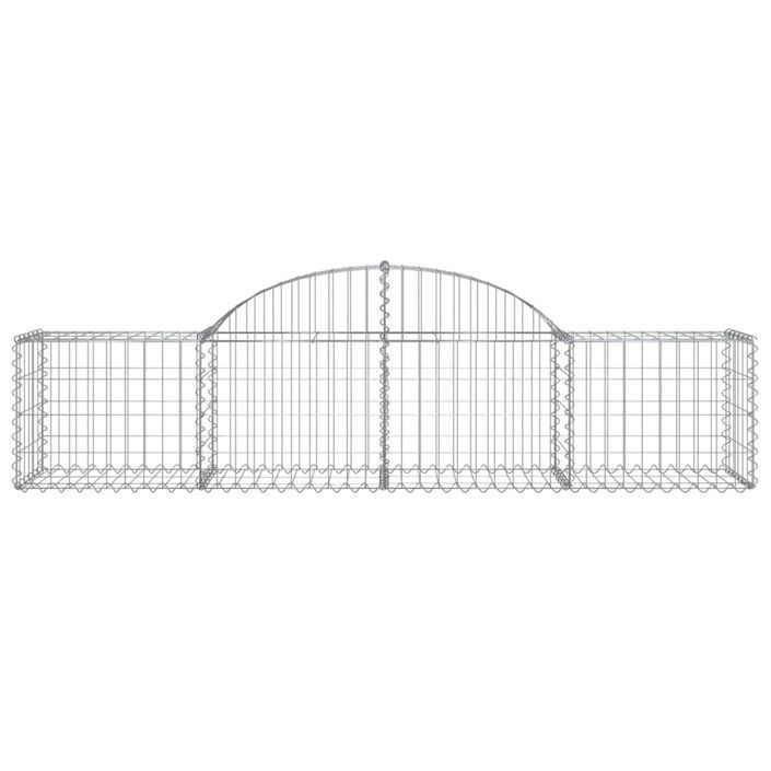 Paniers à gabions arqués 13 pcs 200x50x40/60 cm fer galvanisé - Photo n°4