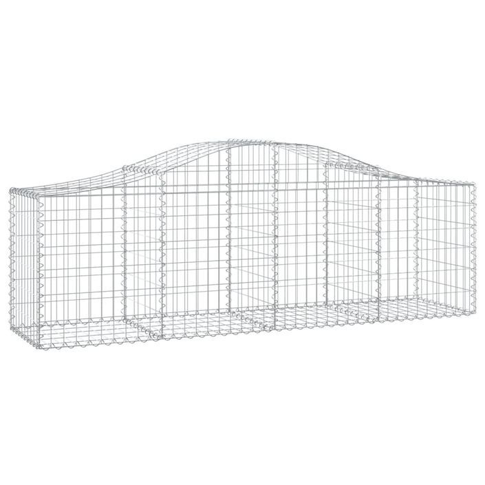 Paniers à gabions arqués 13 pcs 200x50x60/80 cm Fer galvanisé - Photo n°3